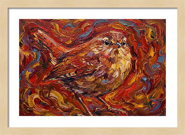 Wren In Vibrant Swirls
