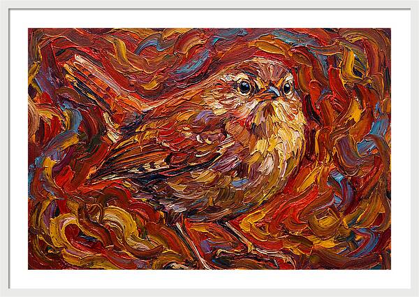 Wren In Vibrant Swirls