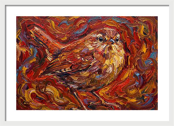 Wren In Vibrant Swirls