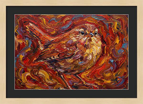 Wren In Vibrant Swirls