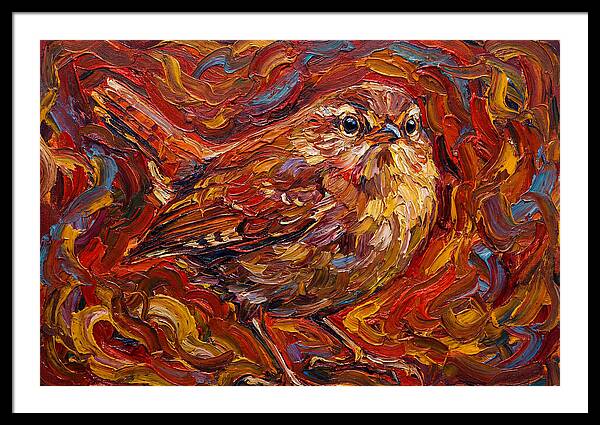 Wren In Vibrant Swirls