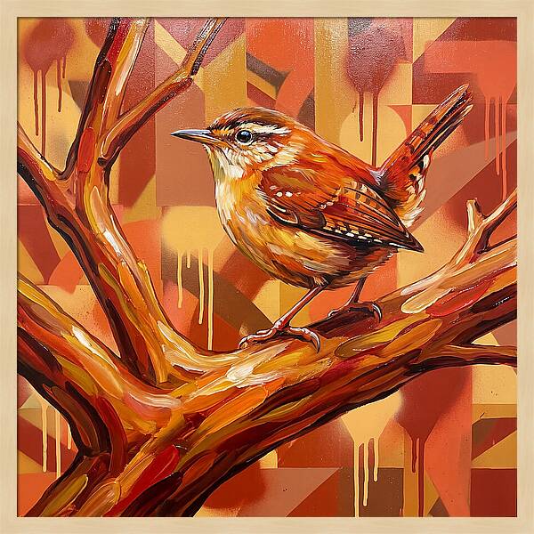 Wren Perched On A Branch