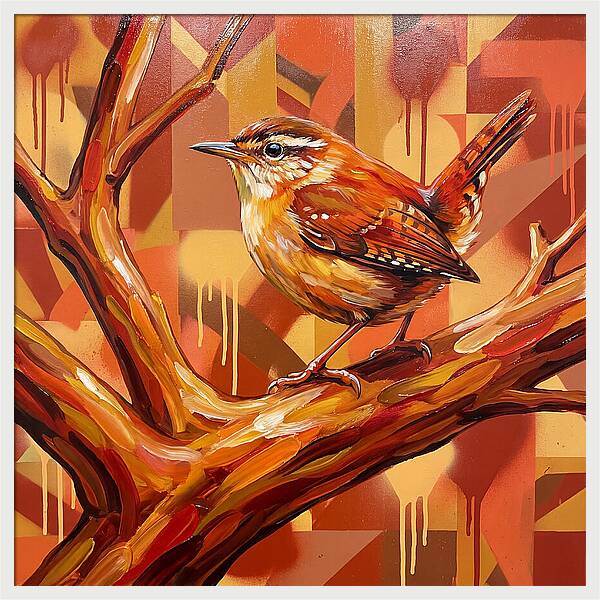 Wren Perched On A Branch