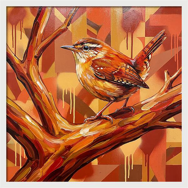 Wren Perched On A Branch