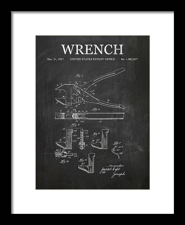 Wrench Chalkboard Patent Us1862817a
