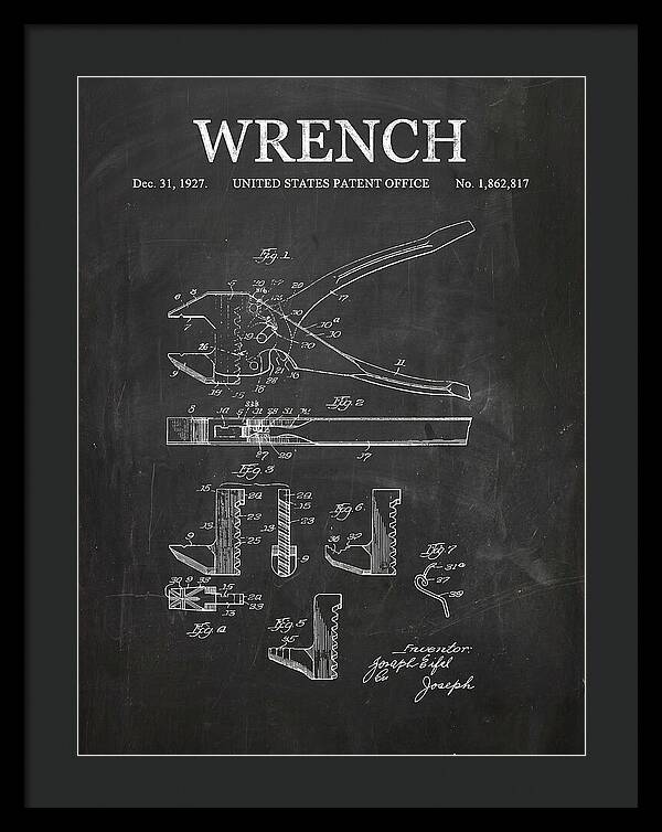 Wrench Chalkboard Patent Us1862817a