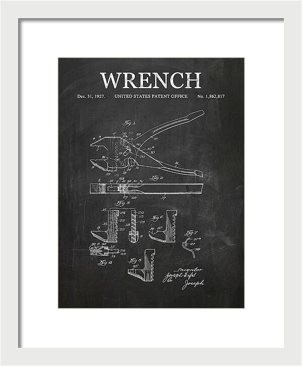 Wrench Chalkboard Patent Us1862817a