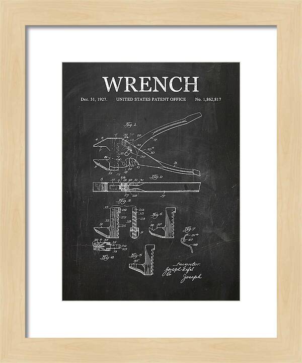 Wrench Chalkboard Patent Us1862817a