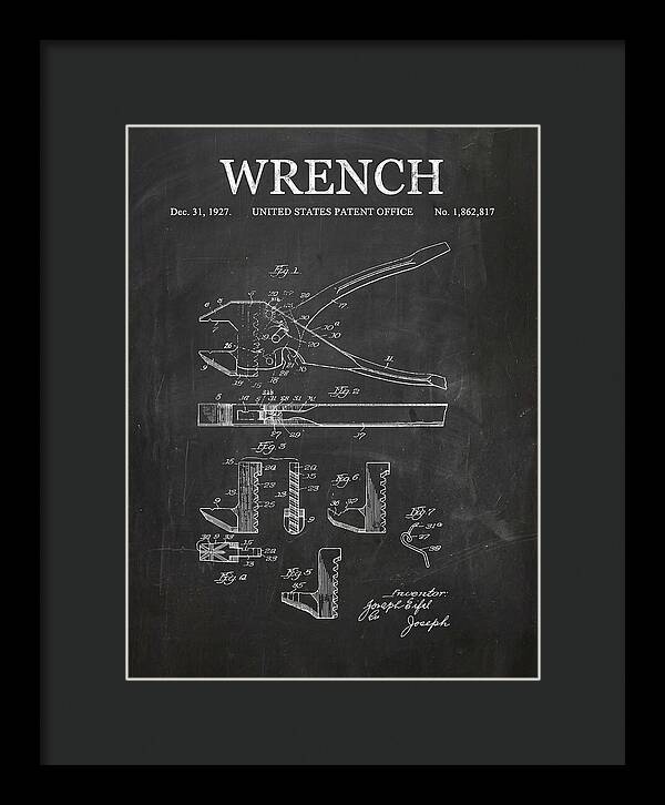 Wrench Chalkboard Patent Us1862817a