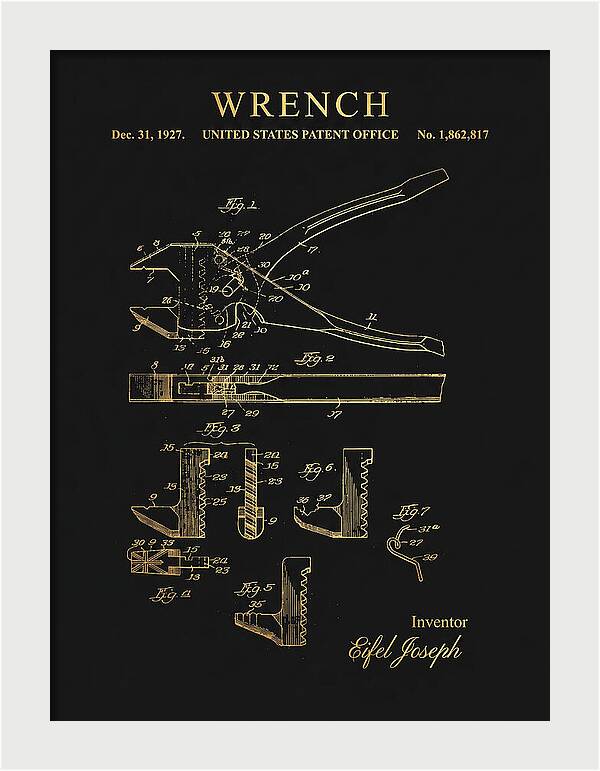 Wrench Gold Patent Us1862817a