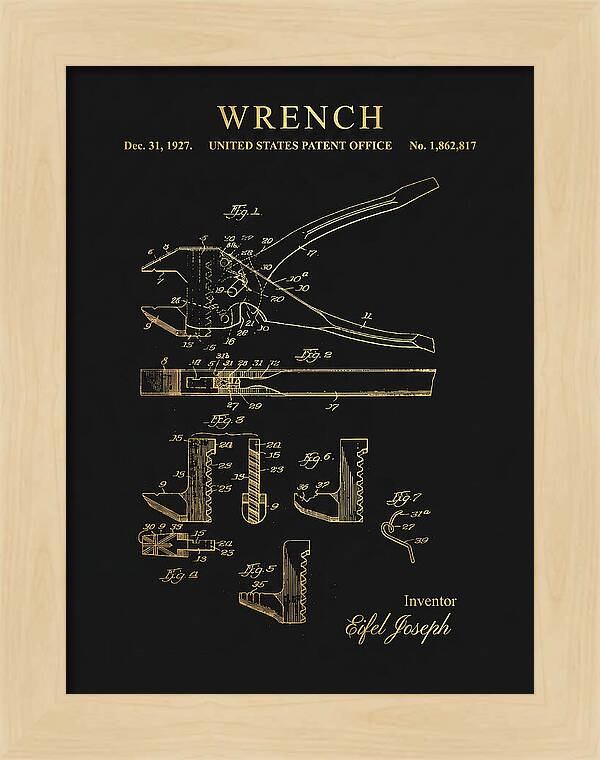 Wrench Gold Patent Us1862817a
