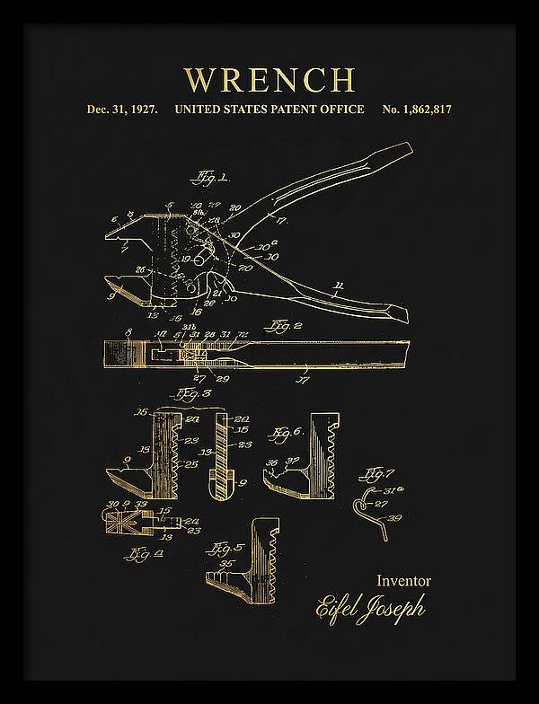Wrench Gold Patent Us1862817a