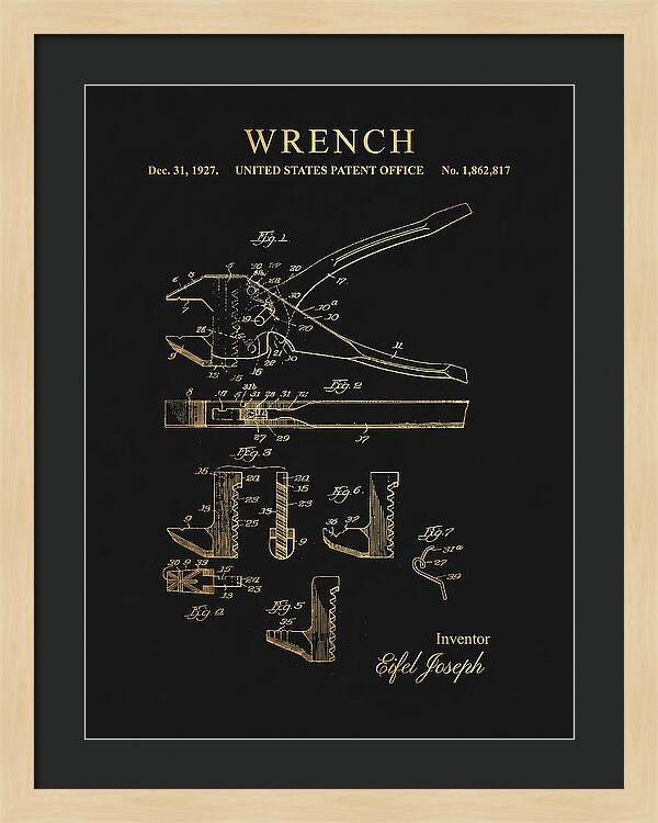 Wrench Gold Patent Us1862817a