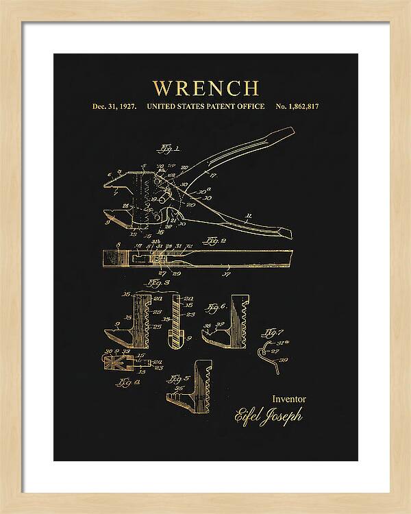 Wrench Gold Patent Us1862817a