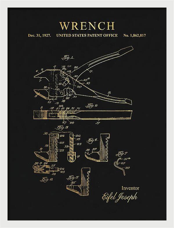 Wrench Gold Patent Us1862817a