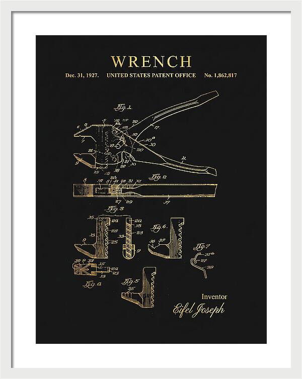 Wrench Gold Patent Us1862817a