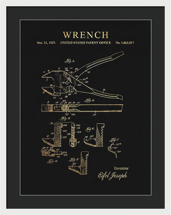 Wrench Gold Patent Us1862817a