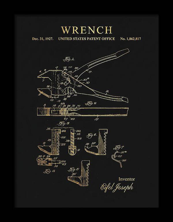 Wrench Gold Patent Us1862817a