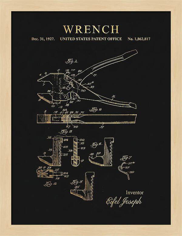 Wrench Gold Patent Us1862817a