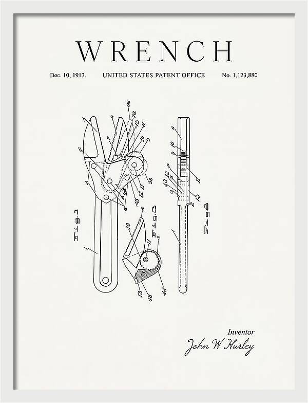 Wrench Minimalist Patent Us1123880a