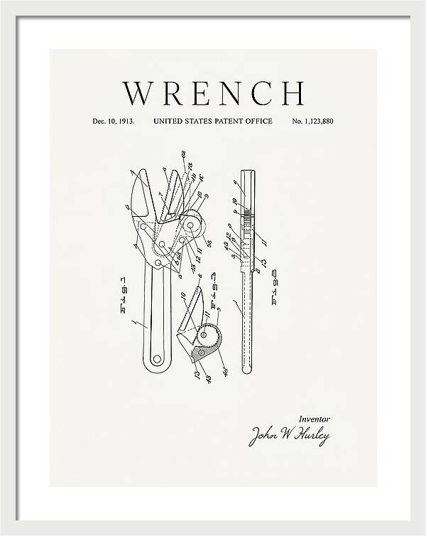 Wrench Minimalist Patent Us1123880a
