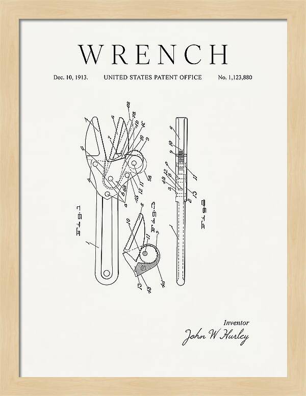 Wrench Minimalist Patent Us1123880a