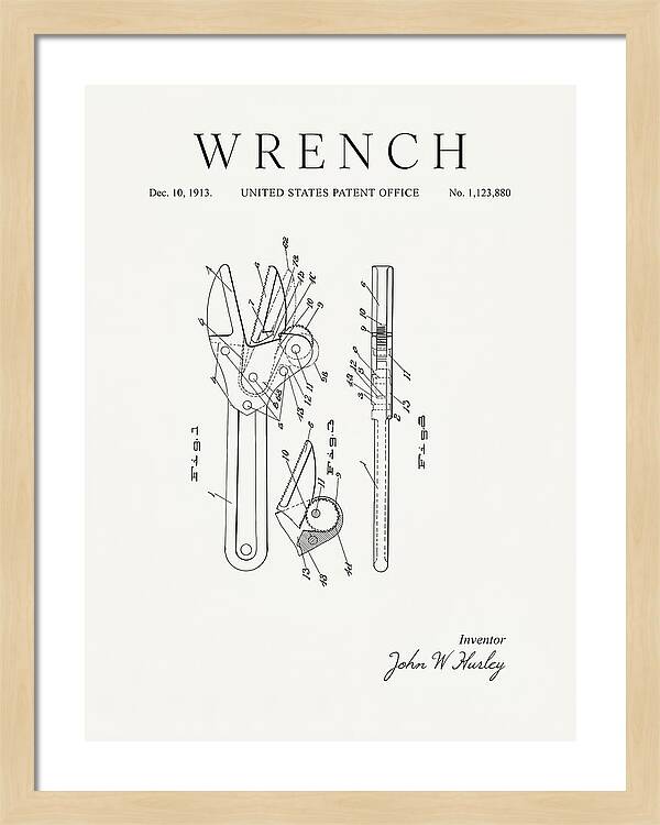 Wrench Minimalist Patent Us1123880a