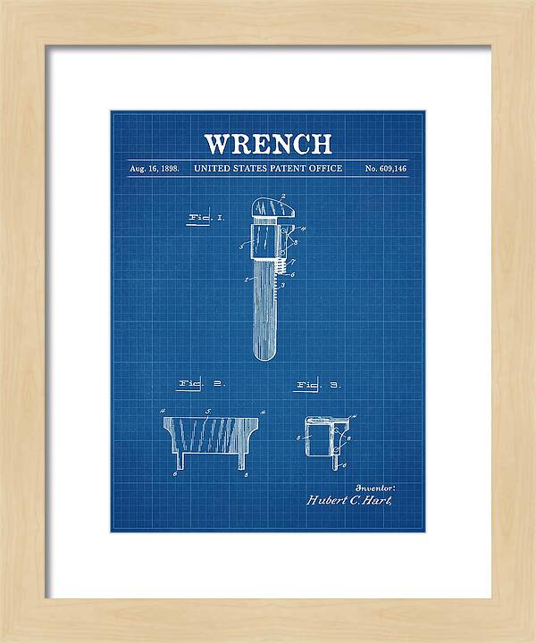 Wrench Pipe Wrench Blueprint Patent Us609146a
