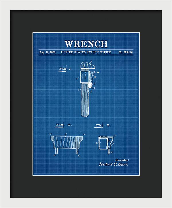 Wrench Pipe Wrench Blueprint Patent Us609146a
