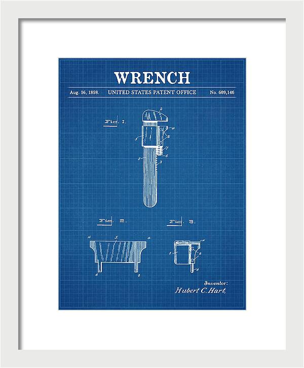 Wrench Pipe Wrench Blueprint Patent Us609146a