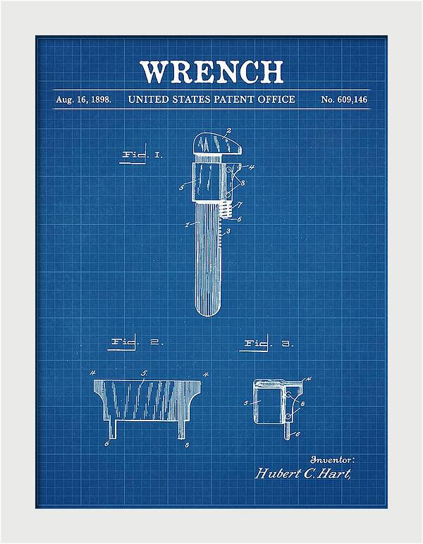 Wrench Pipe Wrench Blueprint Patent Us609146a