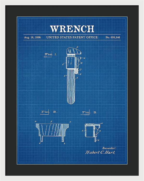 Wrench Pipe Wrench Blueprint Patent Us609146a