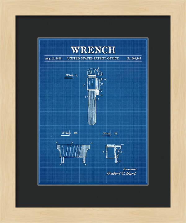 Wrench Pipe Wrench Blueprint Patent Us609146a