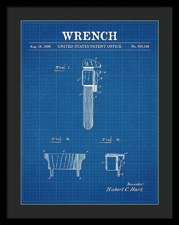 Wrench Pipe Wrench Blueprint Patent Us609146a