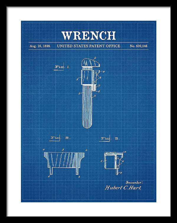 Wrench Pipe Wrench Blueprint Patent Us609146a