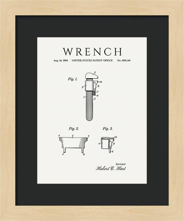 Wrench Pipe Wrench Minimalist Patent Us609146a