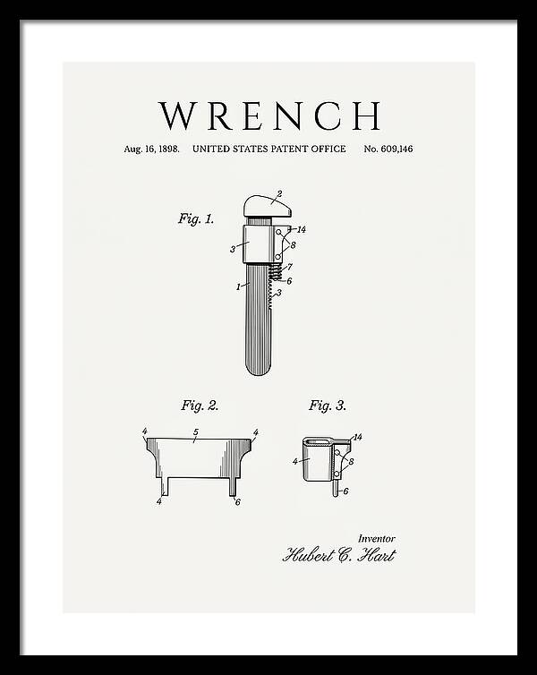 Wrench Pipe Wrench Minimalist Patent Us609146a