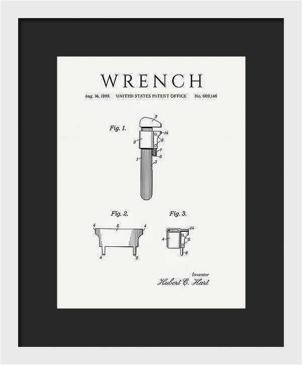 Wrench Pipe Wrench Minimalist Patent Us609146a