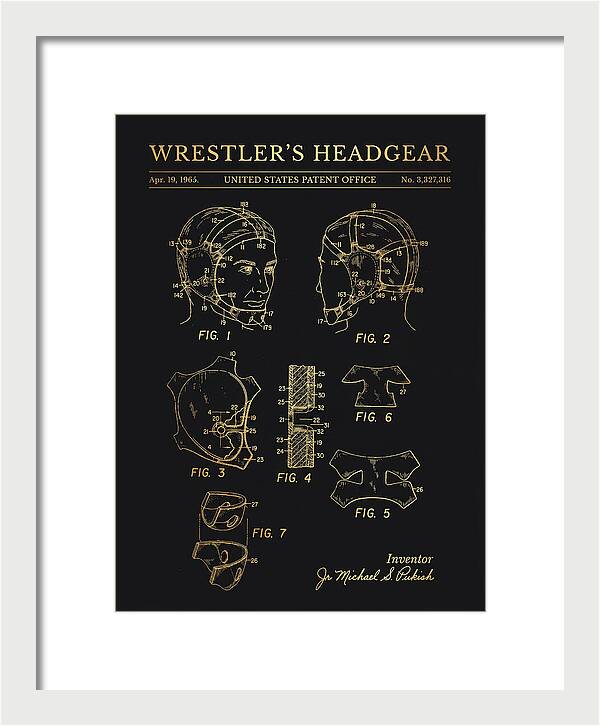 Wrestler's Headgear Gold Patent Us3327316a