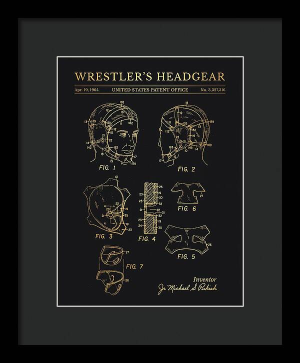 Wrestler's Headgear Gold Patent Us3327316a