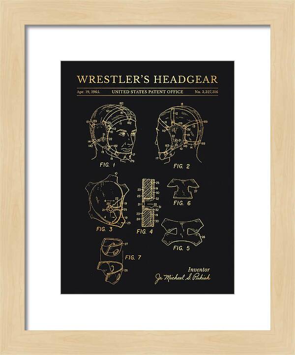 Wrestler's Headgear Gold Patent Us3327316a