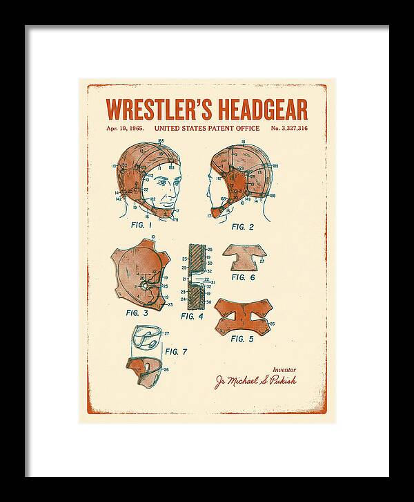 Wrestler's Headgear Retro Patent Us3327316a