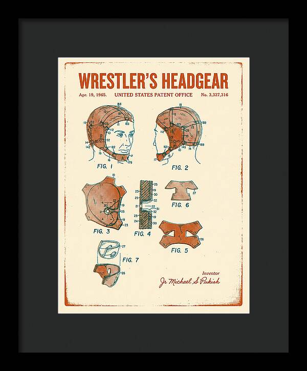 Wrestler's Headgear Retro Patent Us3327316a