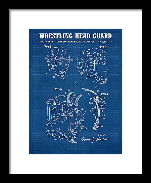 Wrestling Head Guard Blueprint Patent Us3513482a