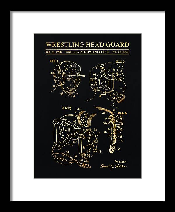 Wrestling Head Guard Gold Patent Us3513482a