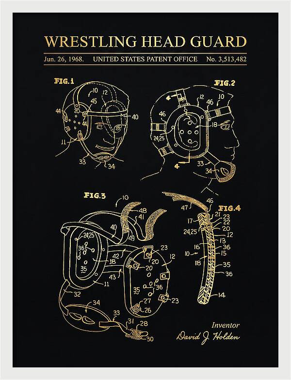 Wrestling Head Guard Gold Patent Us3513482a