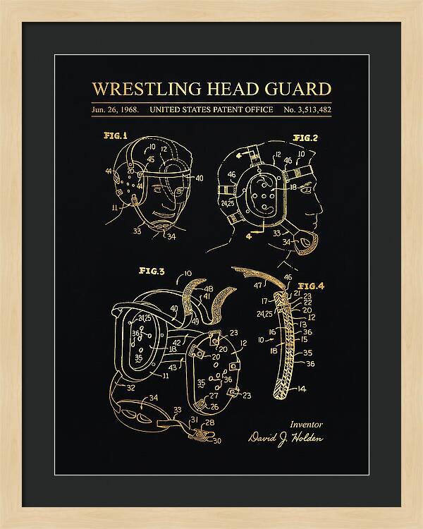 Wrestling Head Guard Gold Patent Us3513482a