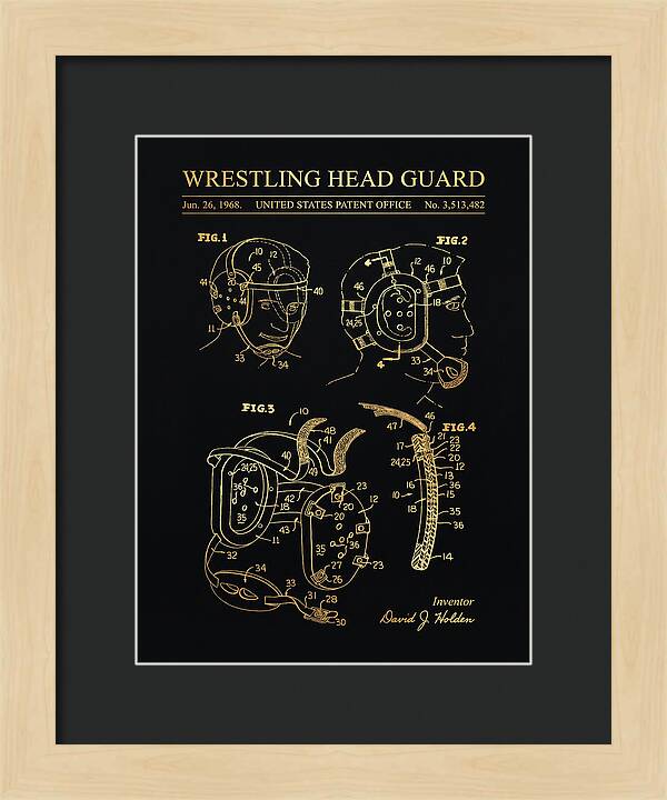 Wrestling Head Guard Gold Patent Us3513482a