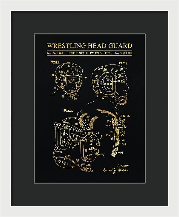 Wrestling Head Guard Gold Patent Us3513482a