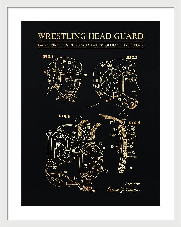Wrestling Head Guard Gold Patent Us3513482a